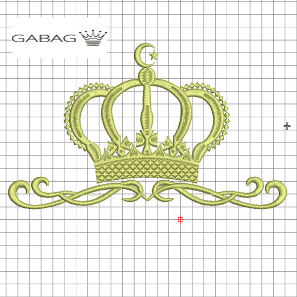 Дизайн вышивки корона №4