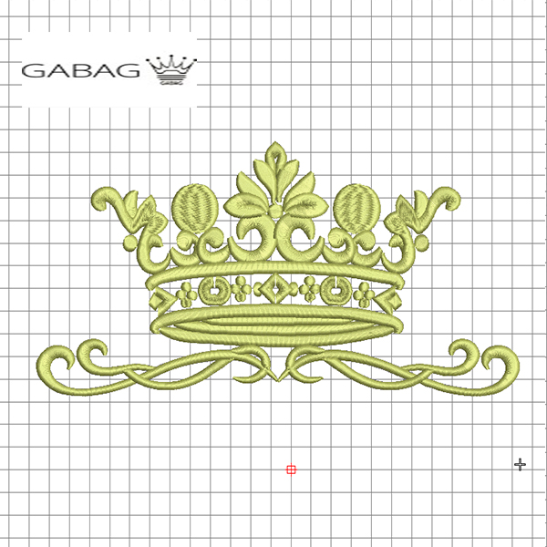 Дизайн вышивки корона №5