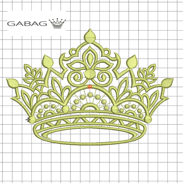 Дизайн вышивки корона №10