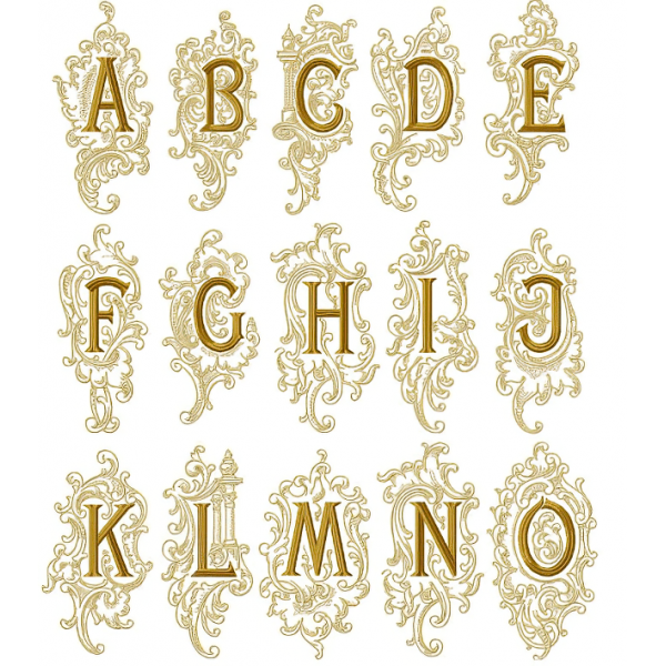 Дизайн машинной вышивки красивого алфавита