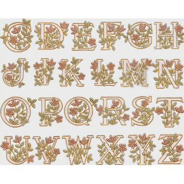Дизайн вышивки алфавита на русском