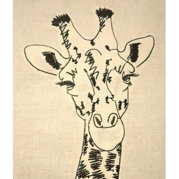 Дизайн вышивки жираф