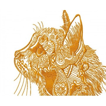 Дизайн вышивки кошка