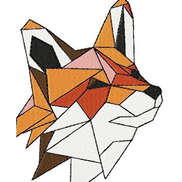 Абстрактная вышивка лисы