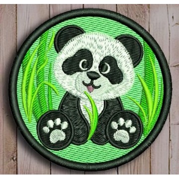 Шеврон вышивка панда