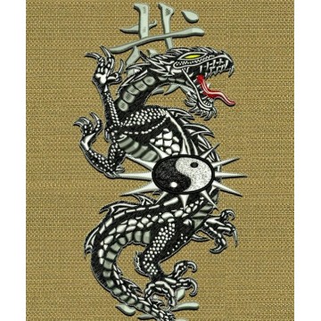 Дизайн вышивки китайский дракон