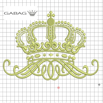 Дизайн вышивки корона №6