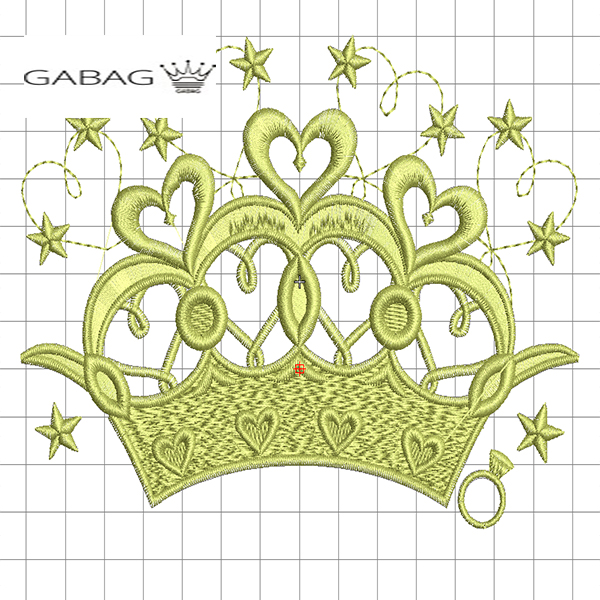 Дизайн вышивки корона №7