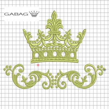 Дизайн вышивки корона №9