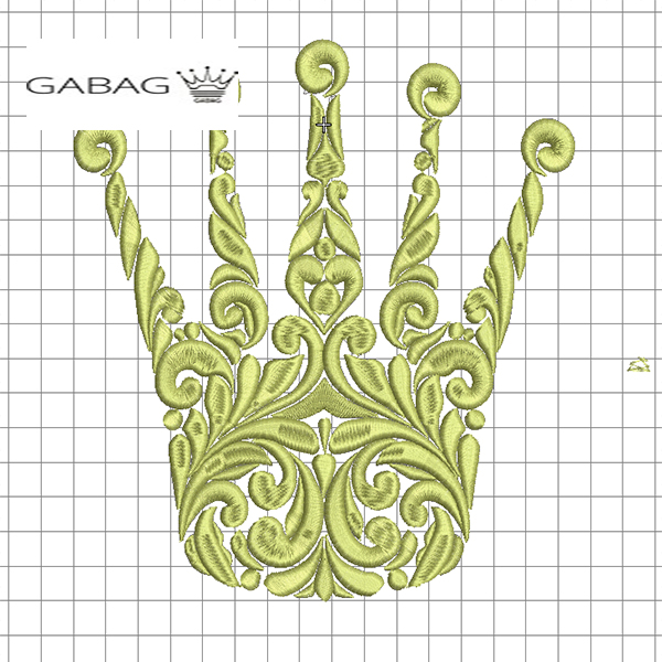 Дизайн вышивки корона №11