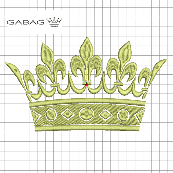 Дизайн вышивки корона №14