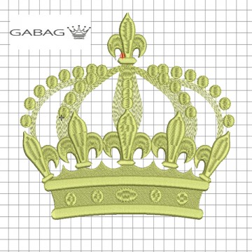 Дизайн вышивки корона №15