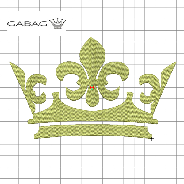 Дизайн вышивки корона №16