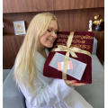 Бордо банный махровый халат в подарок