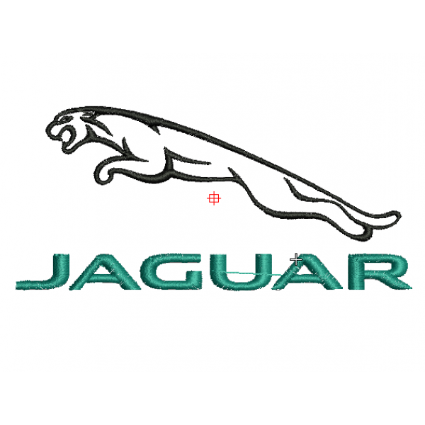 Дизайн вышивки логотип ягуар
