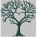 Дизайн вышивки дерево с сердцами