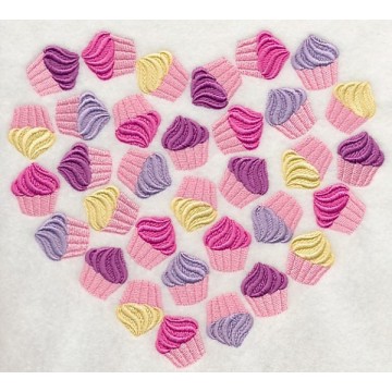 Дизайн вышивки сердце из пирожин