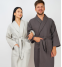 Вафельный халат для двоих в баню